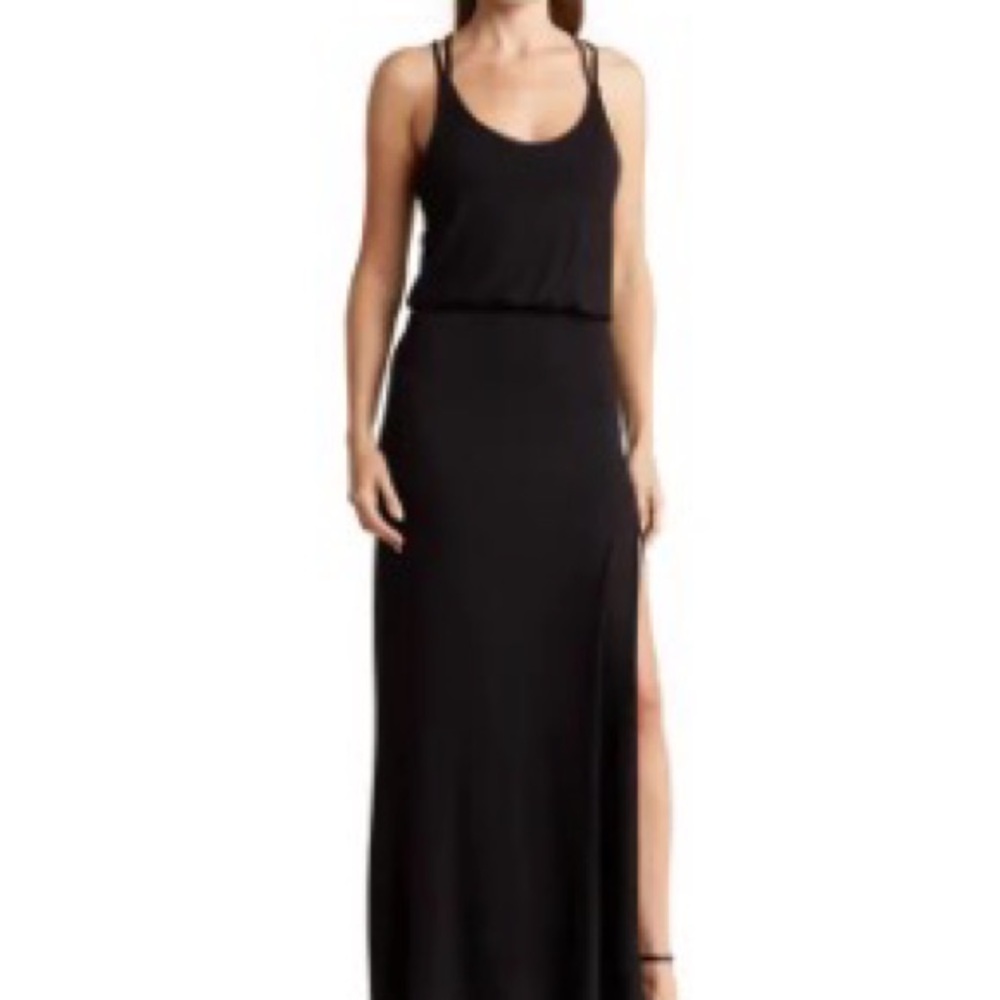 Go Couture Sleek Black Maxi Dress